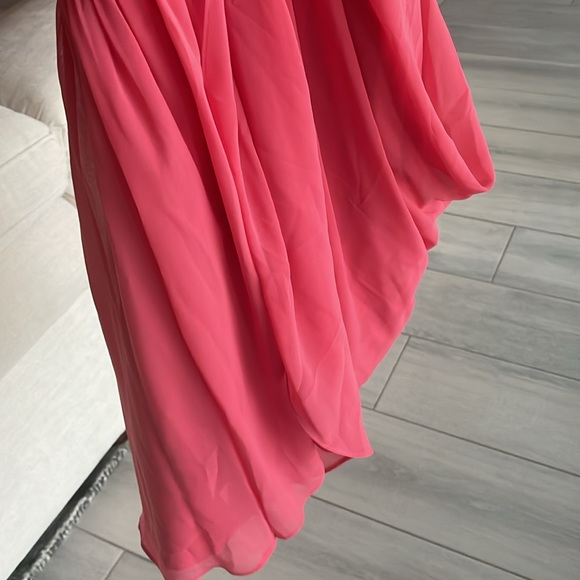 Jessica Simpson style a2154 one shoulder dress color Romantic (coral) size 12 - Picture 3 of 7